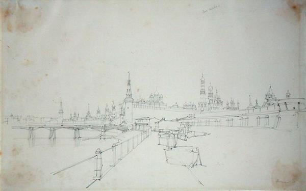 Moskou, 1827 door Alfred Gomersal Vickers