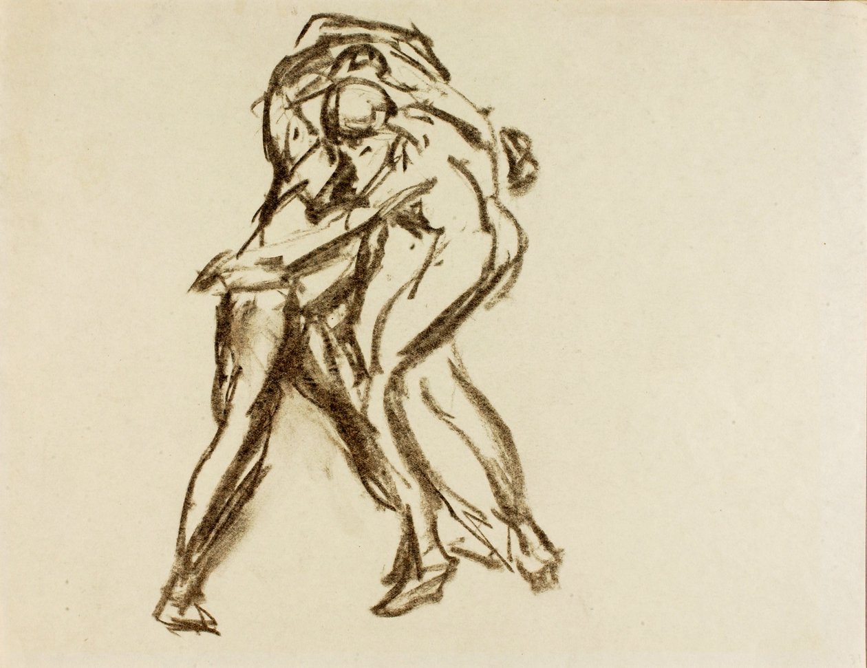 Twee figuren in actie door Alfred H. Maurer