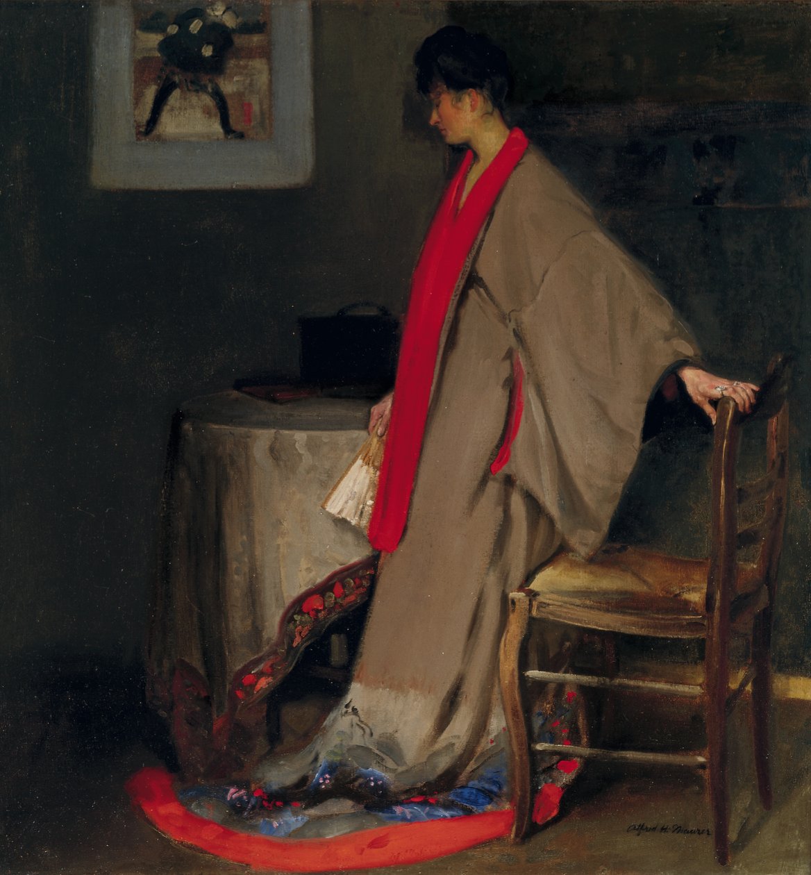 Jonge Vrouw in Kimono, ca. 1901 door Alfred Henry Maurer