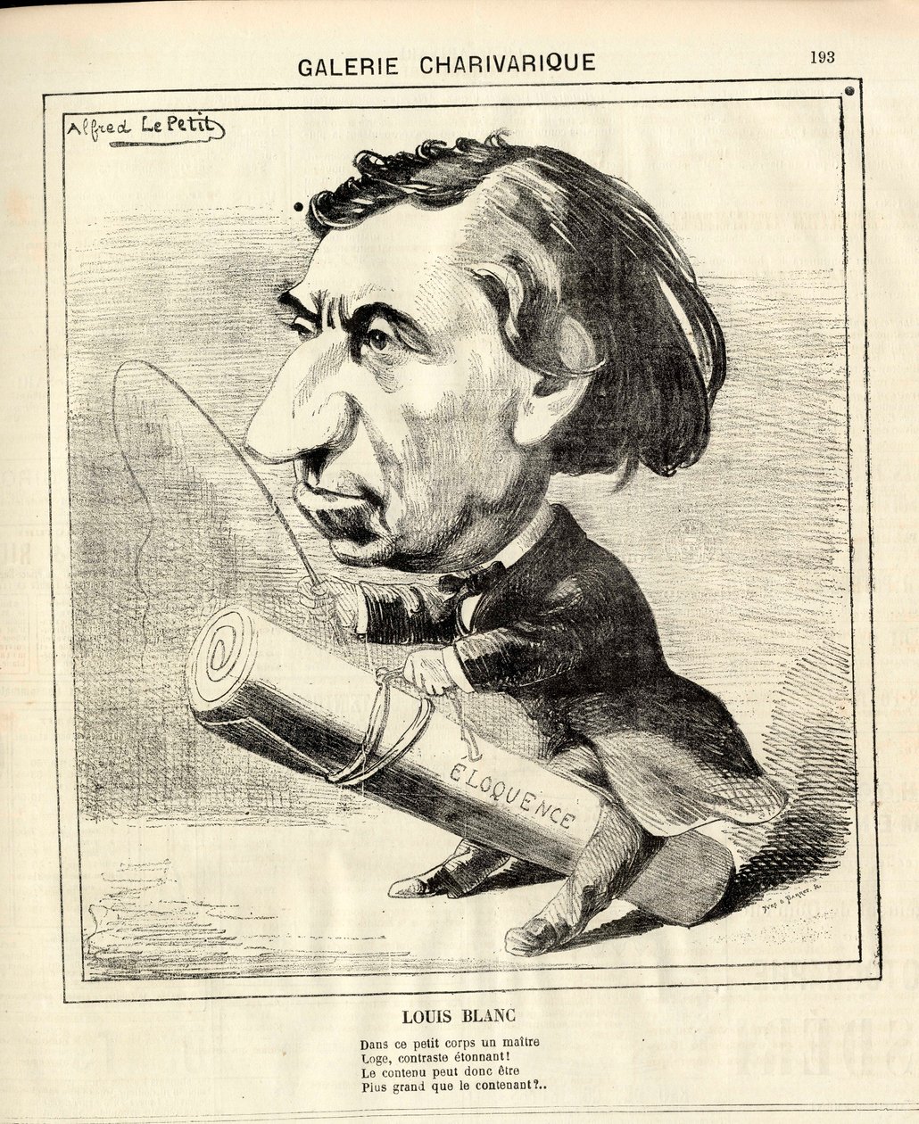 Le Charivari, Satirisch in Z/W door Alfred Le Petit