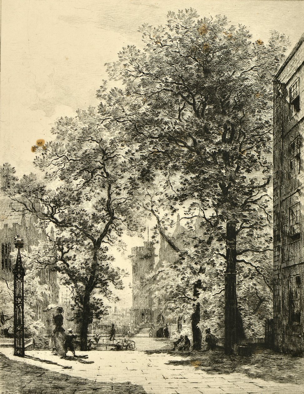 Fountain Court, Temple door Alfred Louis Brunet Debaines