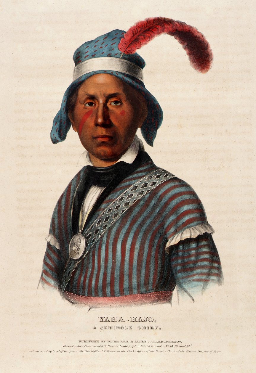 Yaha-hajo. Een Seminole opperhoofd. door Alfred M. Hoffy