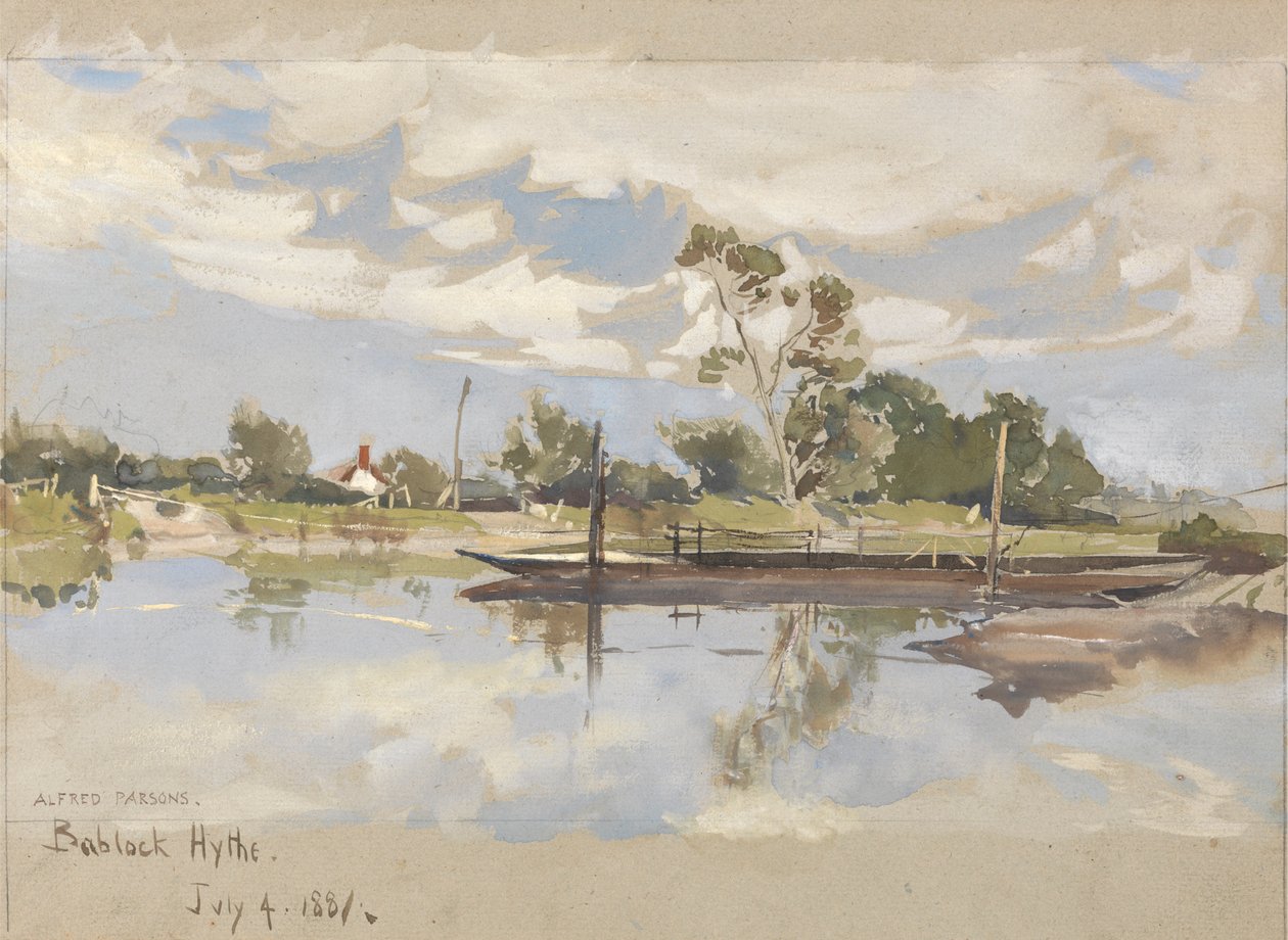 Bablock Hythe, nabij Oxford door Alfred Parsons
