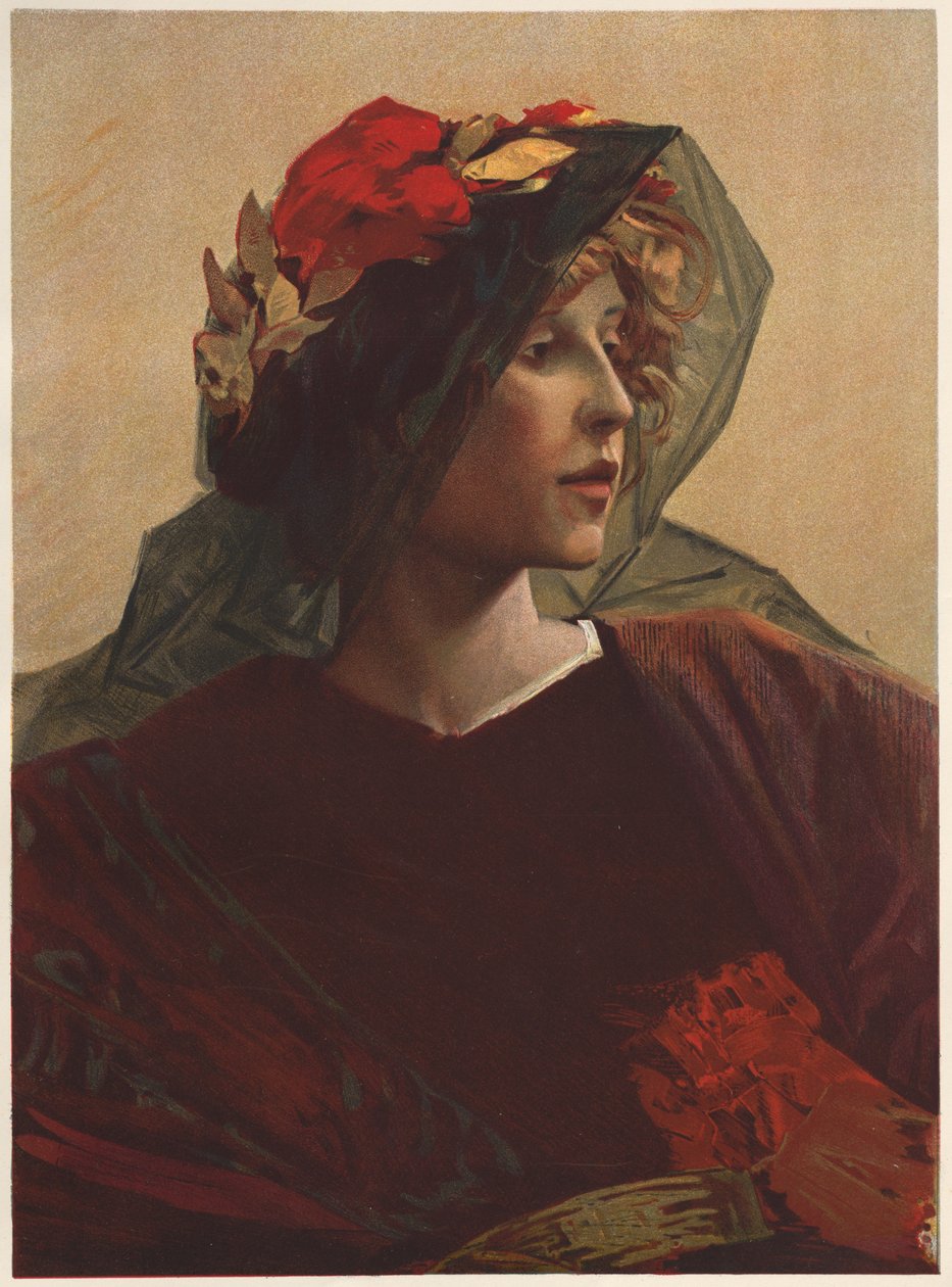 Impéria (Kleurenlitho) door Alfred Pierre Agache
