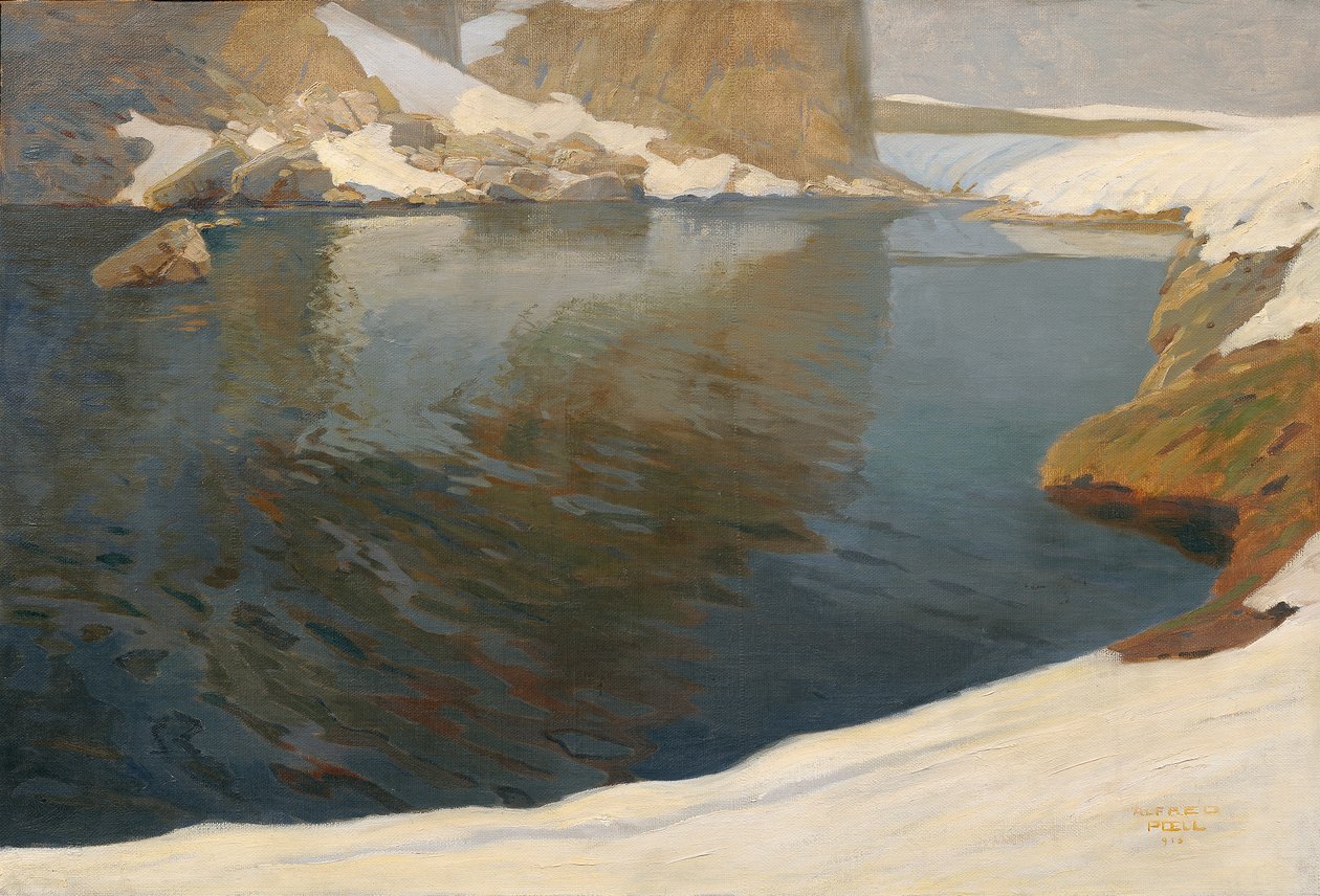 Bergmeer door Alfred Poell