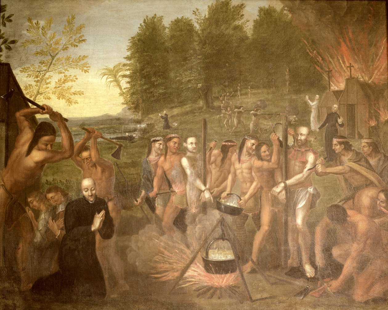 Martelaarschap van drie Jezuïetenpriesters, 1649 door Alfred Pommier
