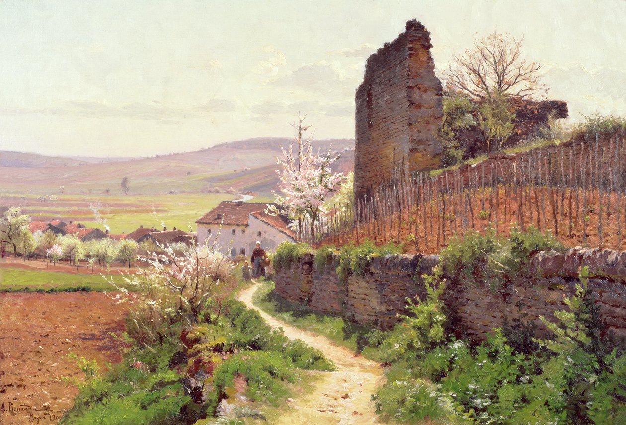 Landschap door Alfred Renaudin