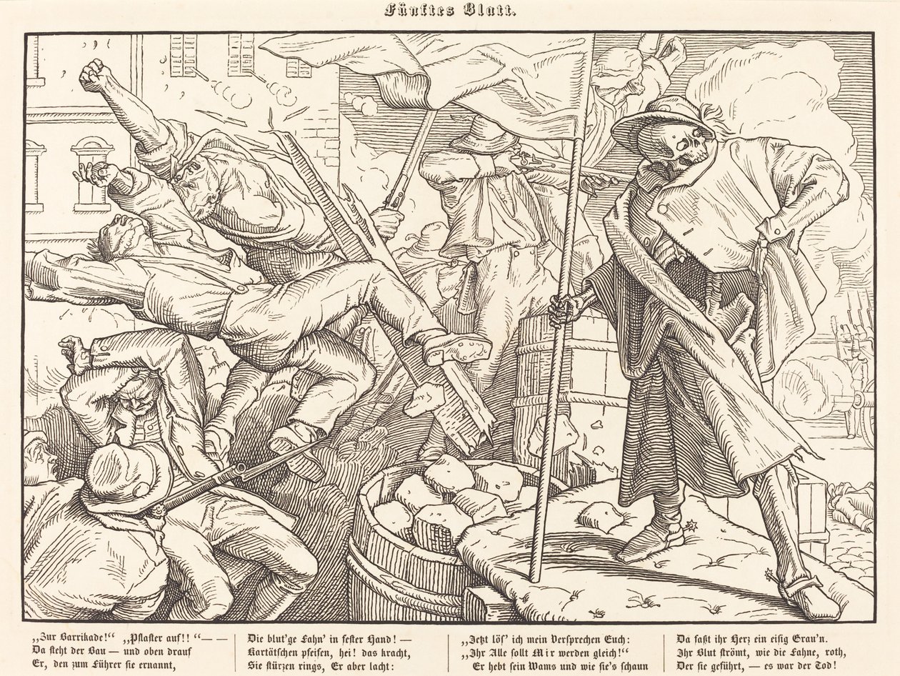 Nog een dodendans V door Alfred Rethel