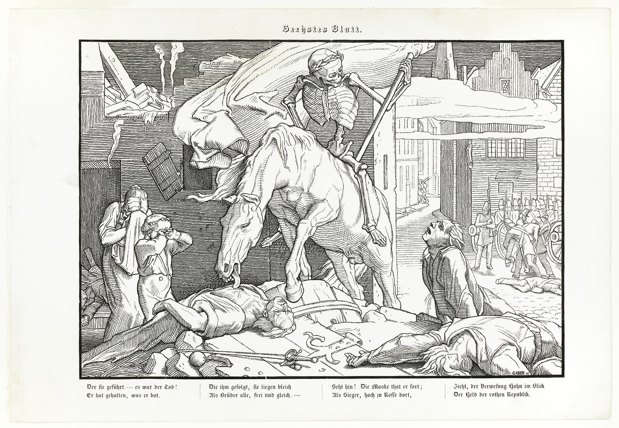 Ook een dodendans, plaat VII door Alfred Rethel
