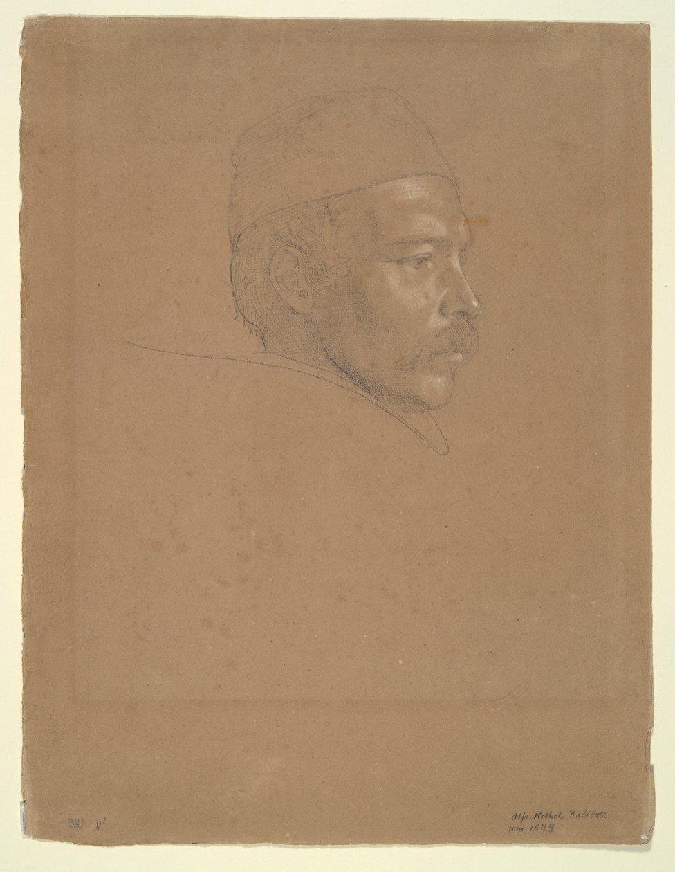 Studie van een man door Alfred Rethel