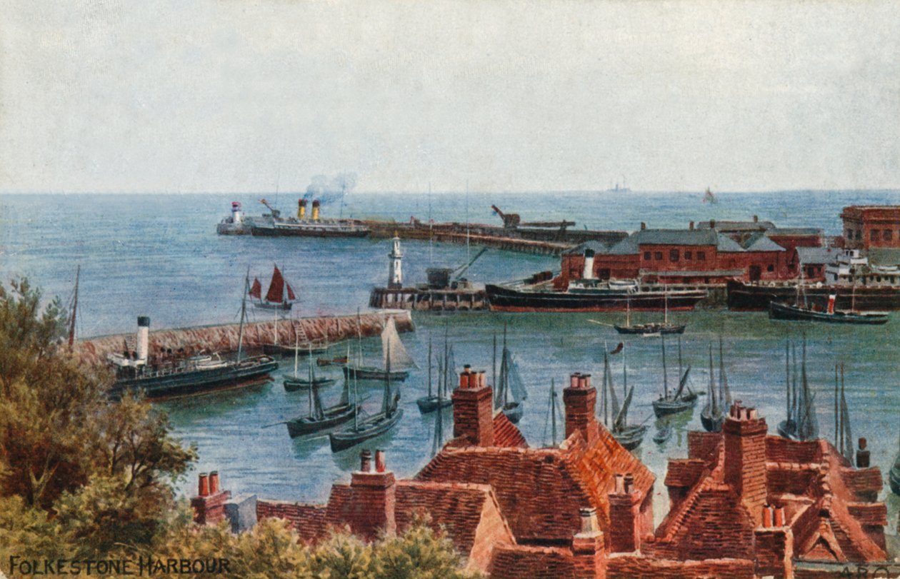 Haven van Folkestone door Alfred Robert Quinton