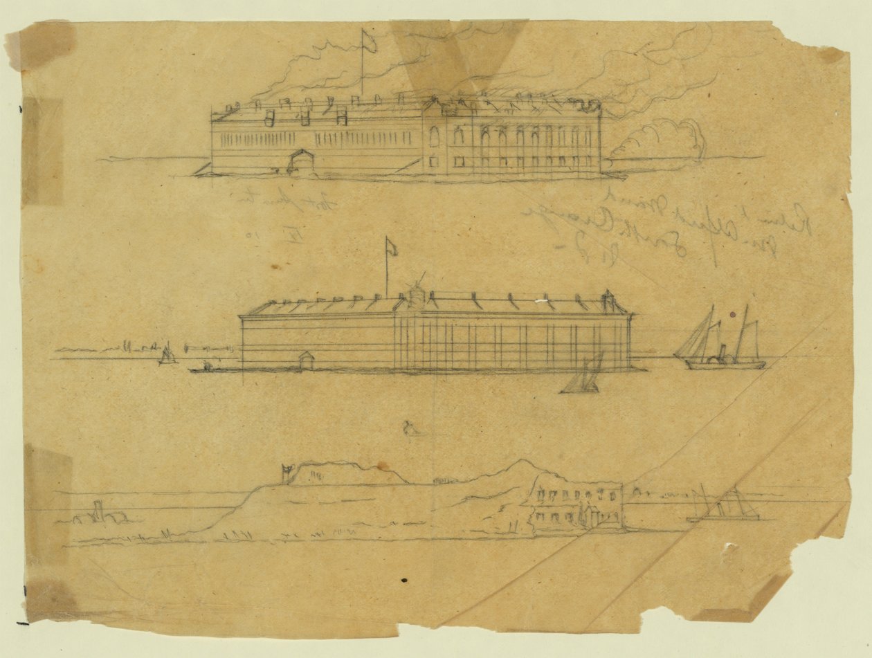 Fort Sumter door Alfred Rudolph Waud