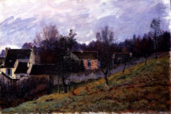 Herfst in Louveciennes door Alfred Sisley