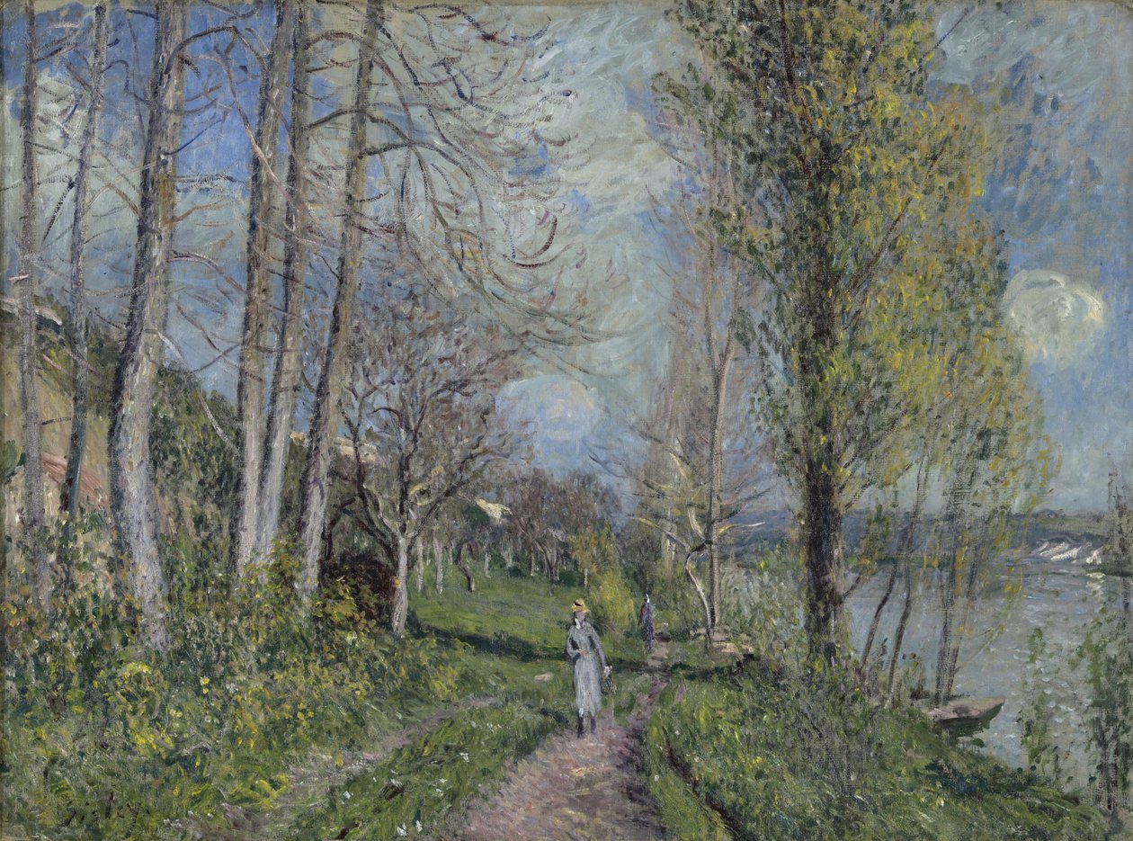Oevers van de Seine, ca. 1880-81 door Alfred Sisley