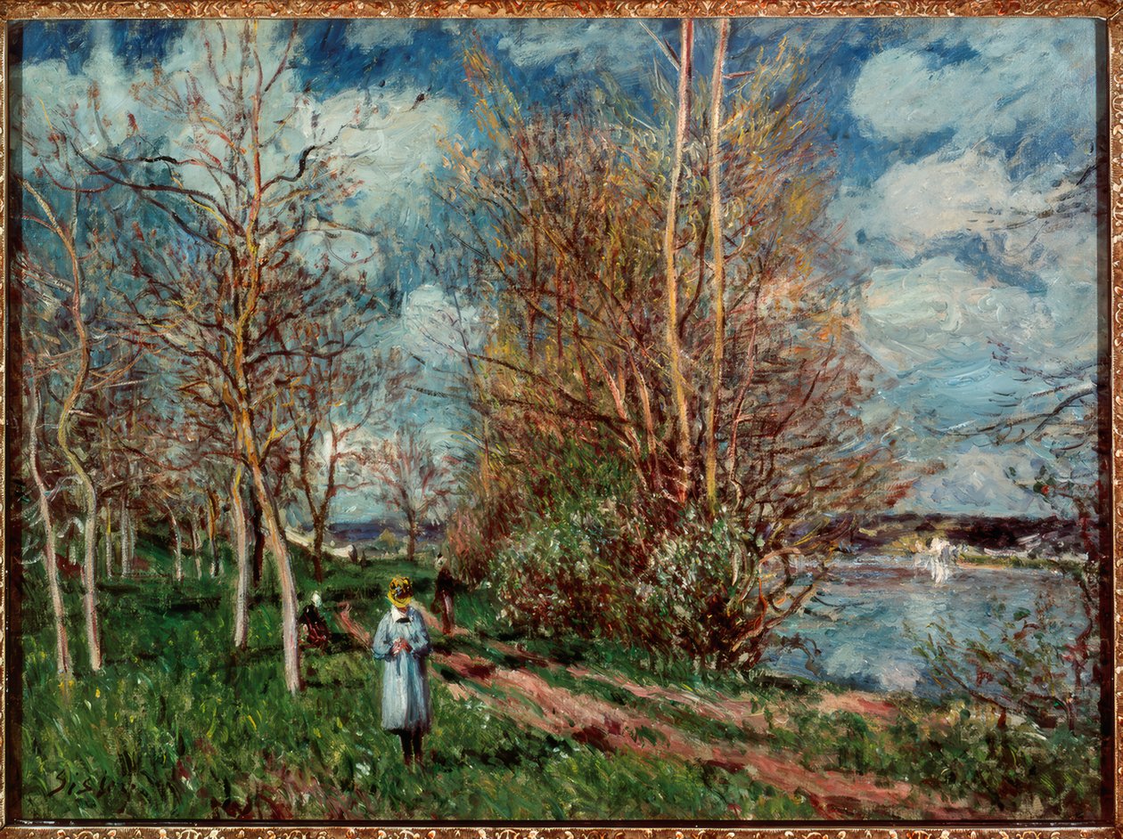 De kleine weiden in de lente door Alfred Sisley