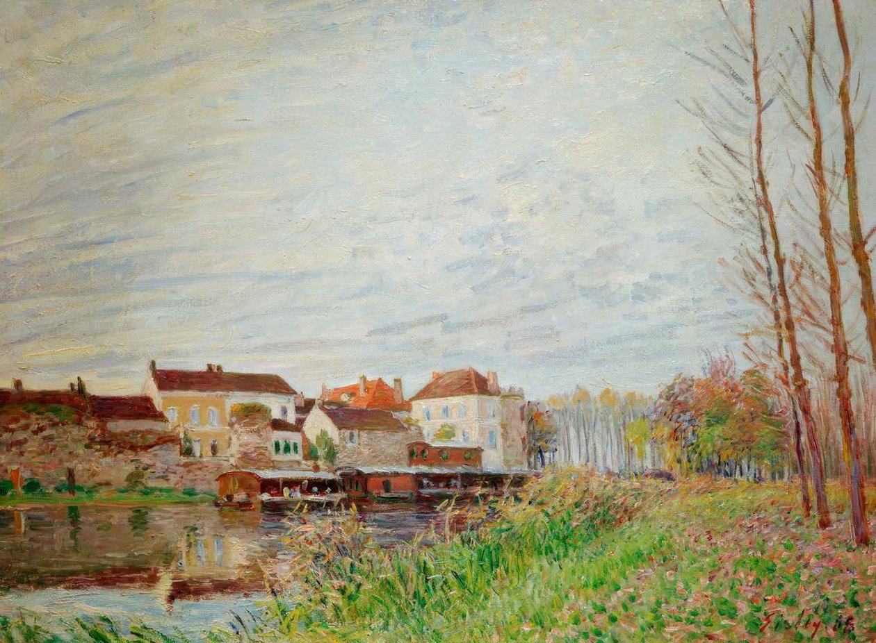 Een avond in Moret, eind oktober door Alfred Sisley