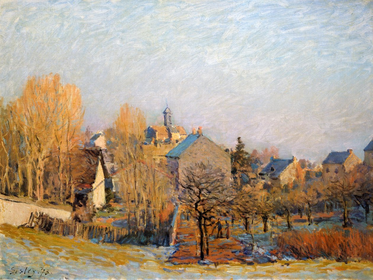 Vorst in Louveciennes, 1873 door Alfred Sisley