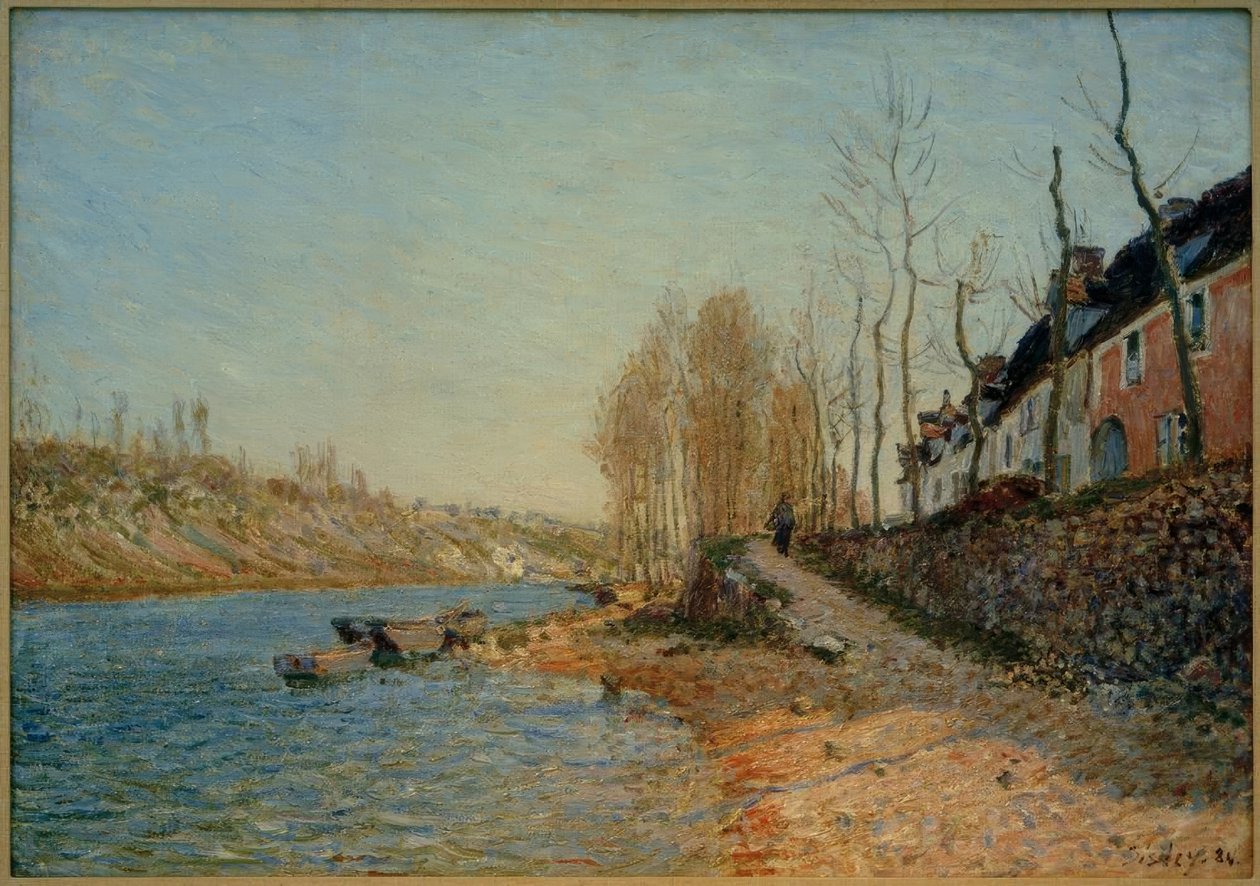 La Croix-Blanche in Saint-Mammès door Alfred Sisley