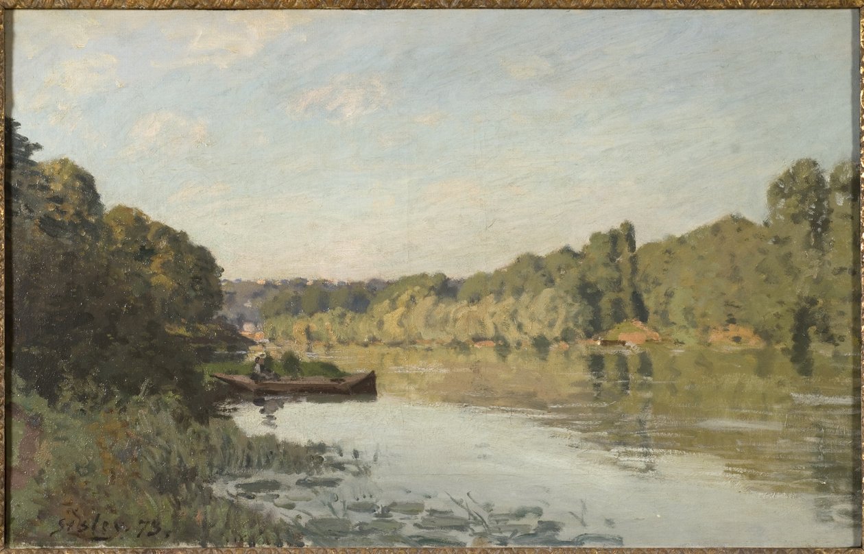 Landschap uit Bougival, 1873 door Alfred Sisley