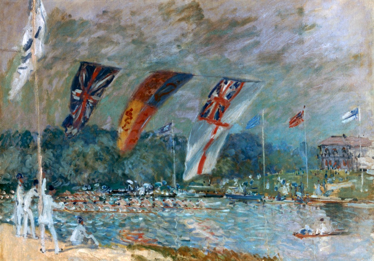 Regatta in Molesey, 1874 door Alfred Sisley