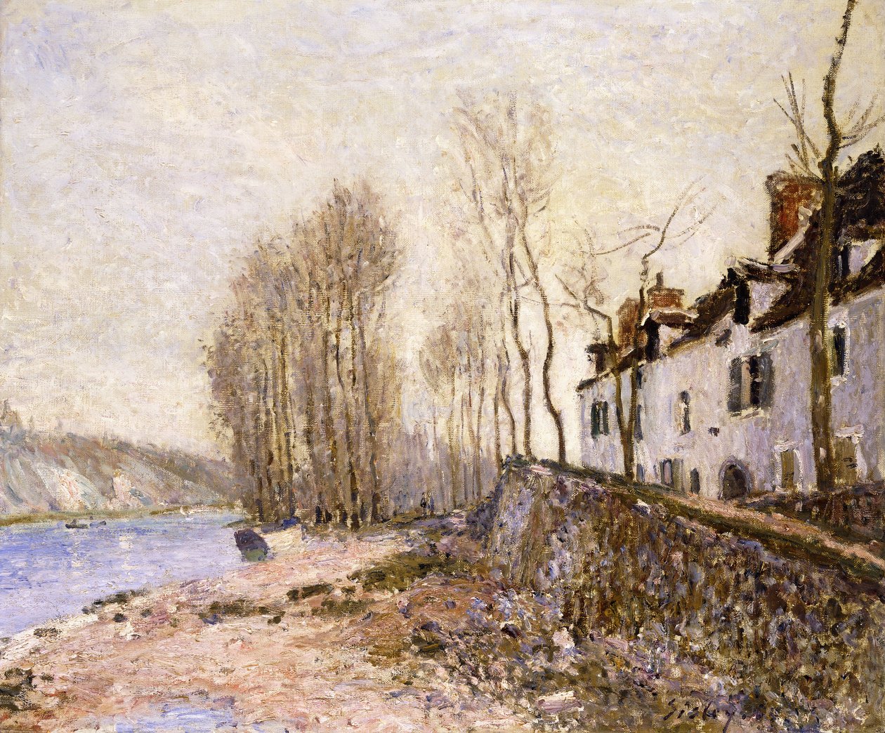 Saint Mammes, la Croix-Blanche door Alfred Sisley