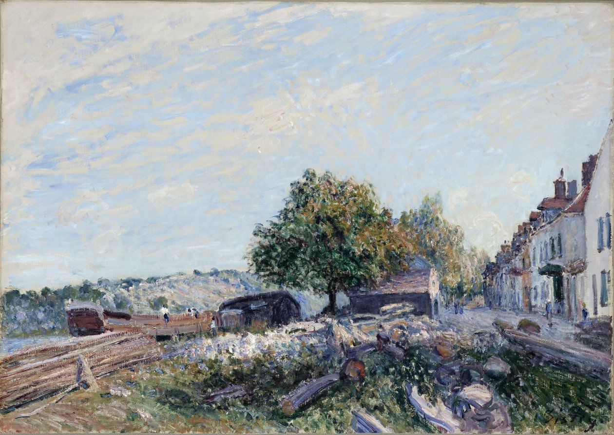 Saint Mammès-Ochtend door Alfred Sisley