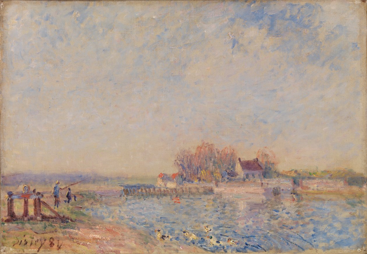 Saint Mammès–Loing kanaal door Alfred Sisley