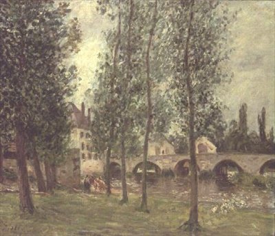 De brug bij Moret door Alfred Sisley