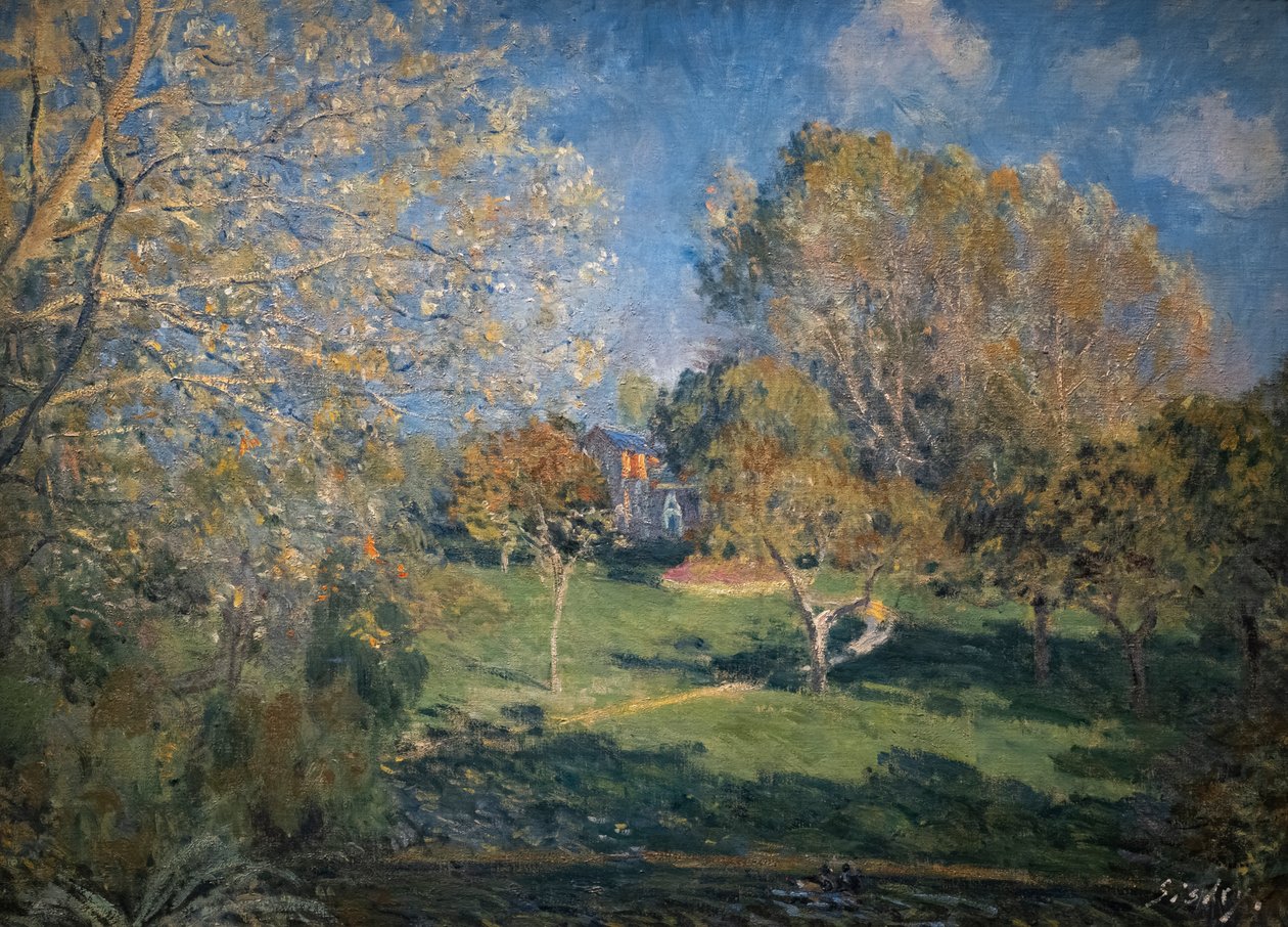De tuin van Hoschede door Alfred Sisley