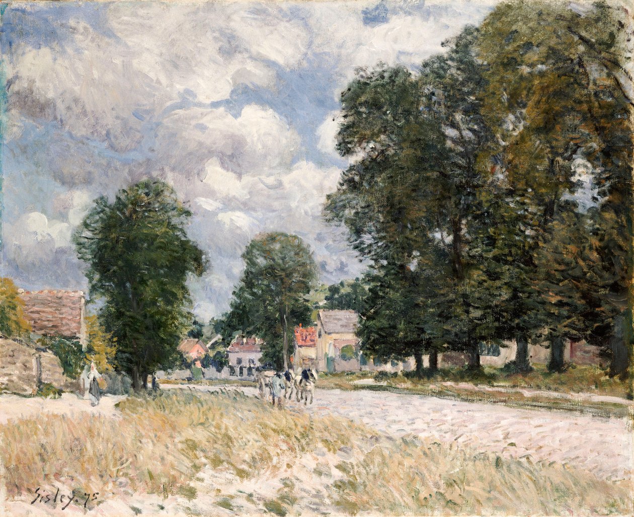 De Weg naar Marly-le-Roi door Alfred Sisley