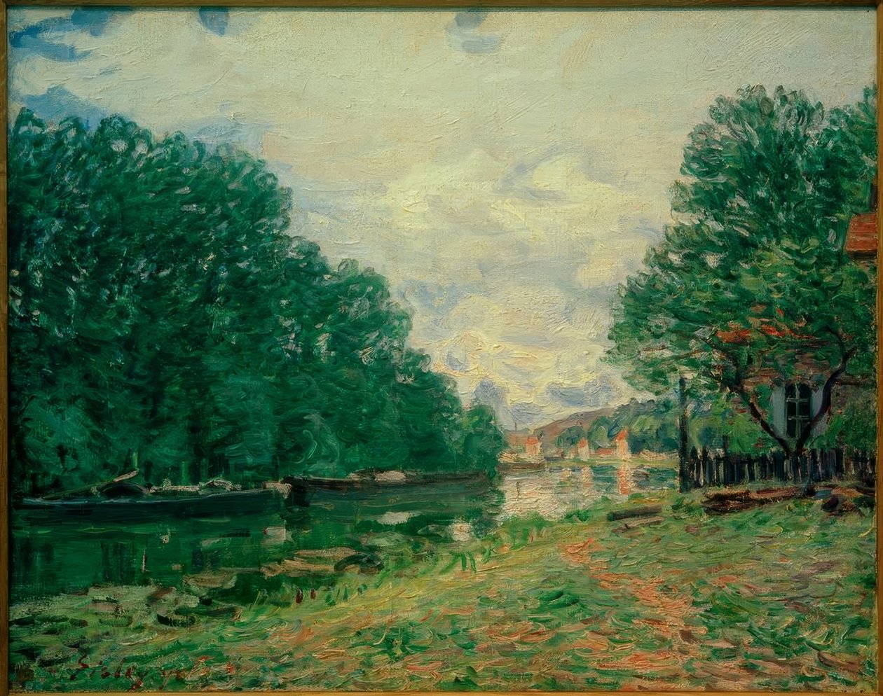 Bocht van de Loing door Alfred Sisley