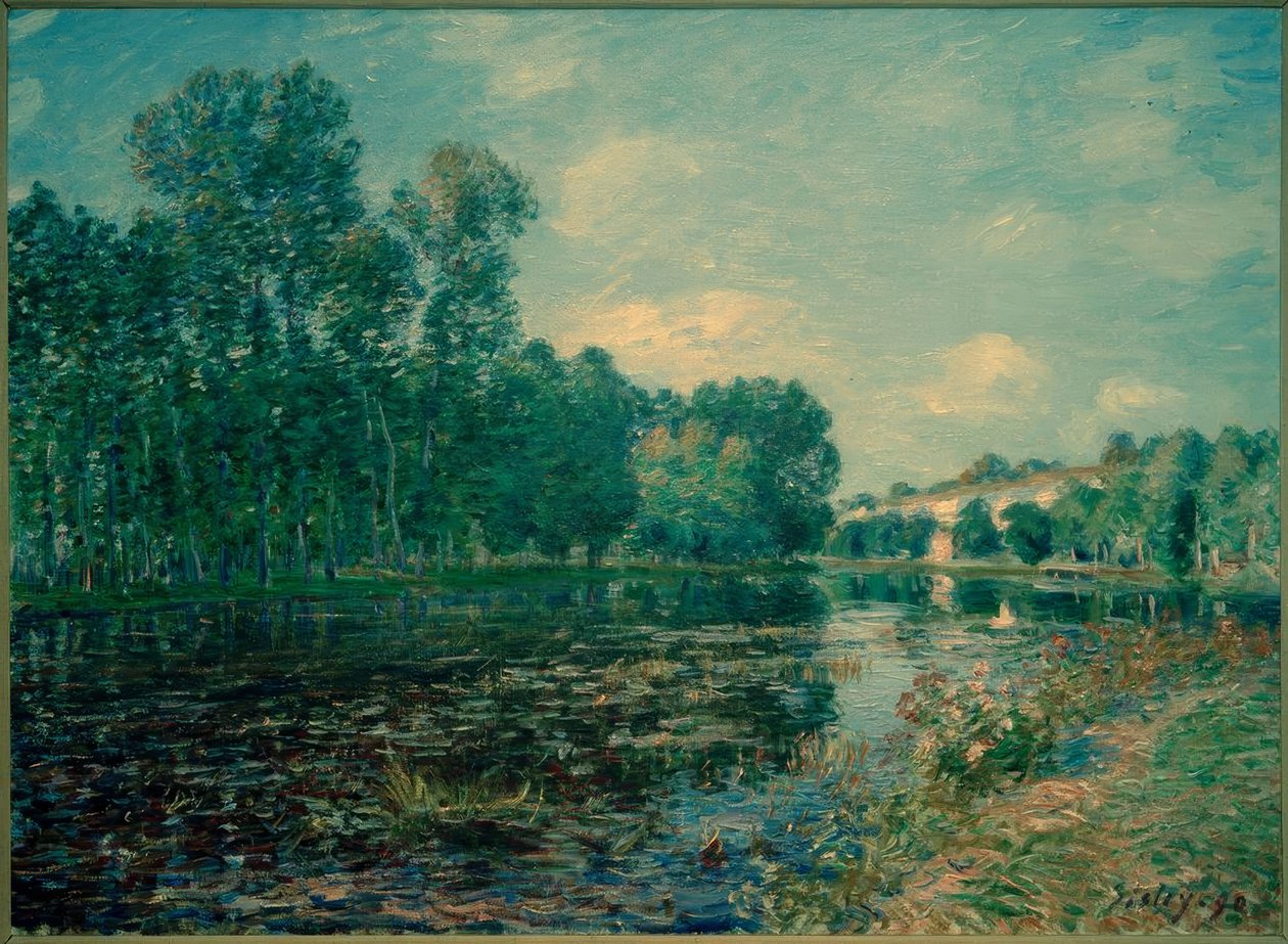 Bocht van de Loing in de zomer door Alfred Sisley