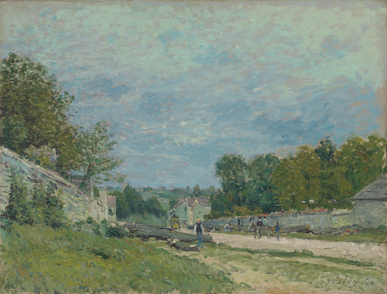 Versaillesweg door Alfred Sisley