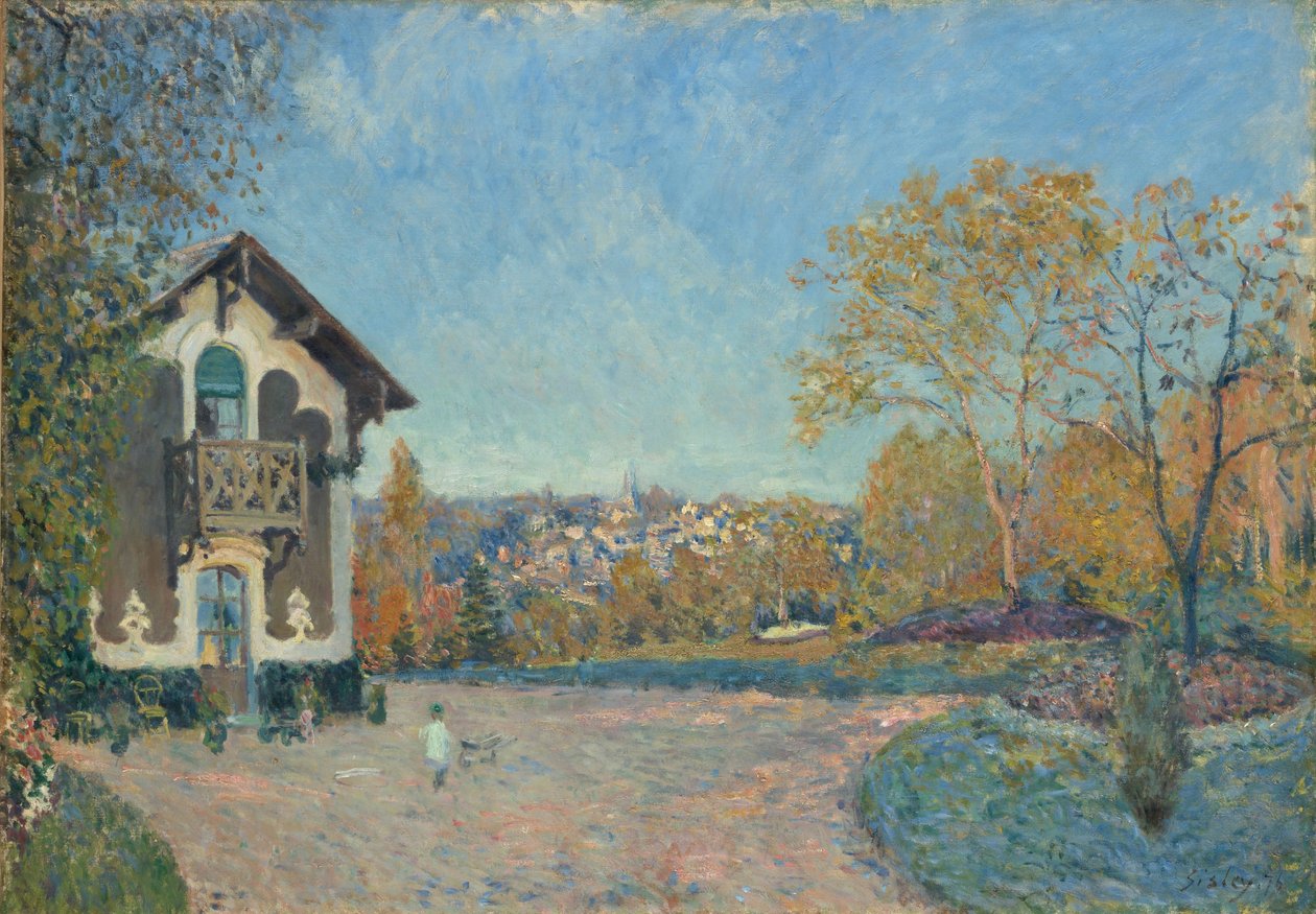 Uitzicht op Marly-le-Roi vanaf Coeur-Volant door Alfred Sisley