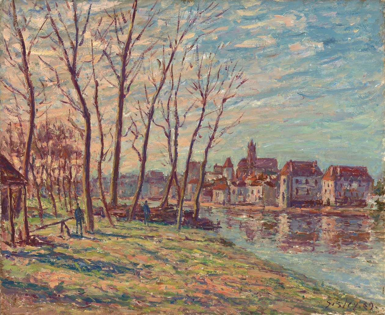 Uitzicht op Moret, 1889 door Alfred Sisley