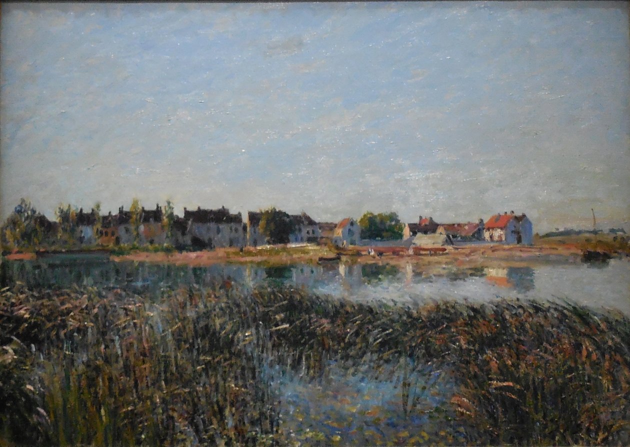 Uitzicht op Saint-Mammès door Alfred Sisley
