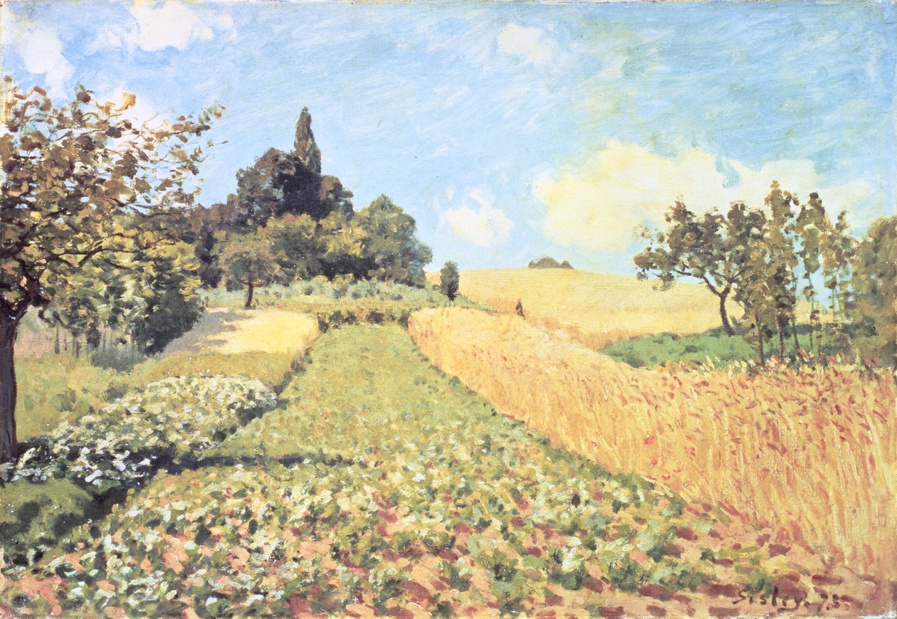 Korenveld door Alfred Sisley