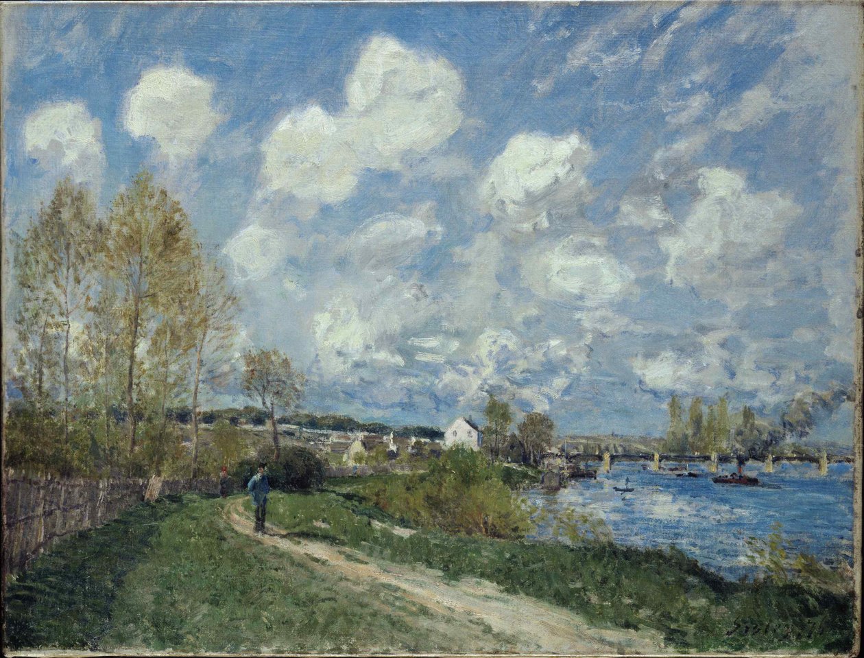 Été à Bougival, 1876 door Alfred Sisley