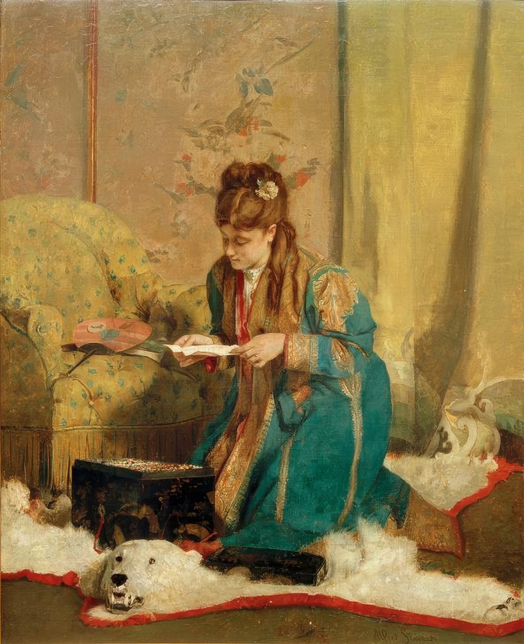 De juwelendoos door Alfred Emile Stevens