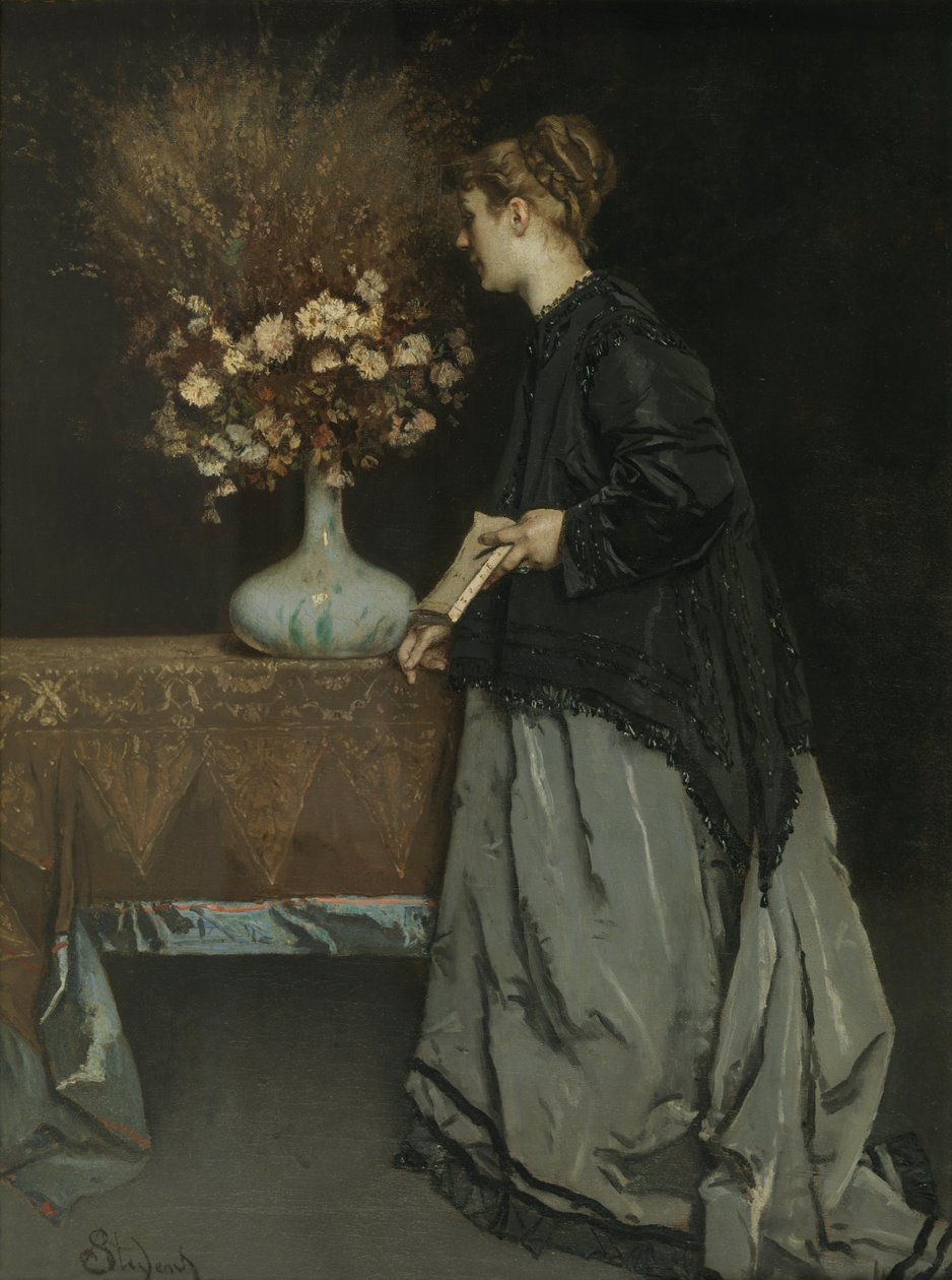 Herfstbloemen door Alfred Emile Stevens