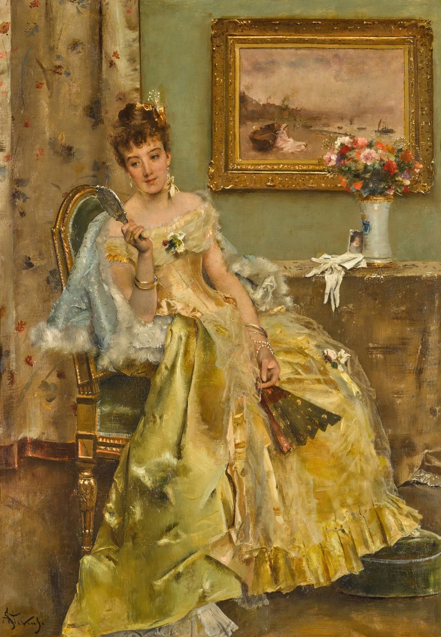 Coquetterie door Alfred Emile Stevens
