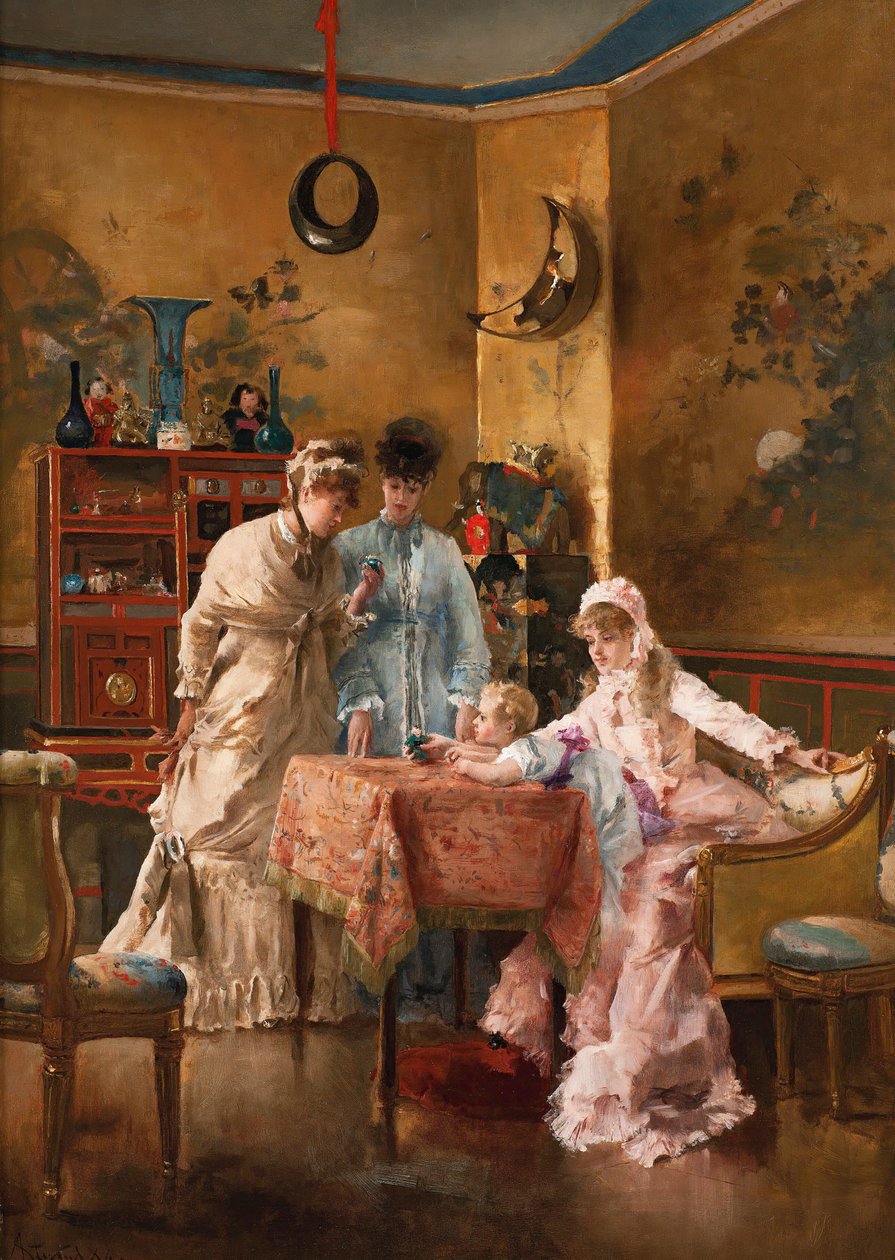 De Bezoekers, 1881 door Alfred Emile Stevens