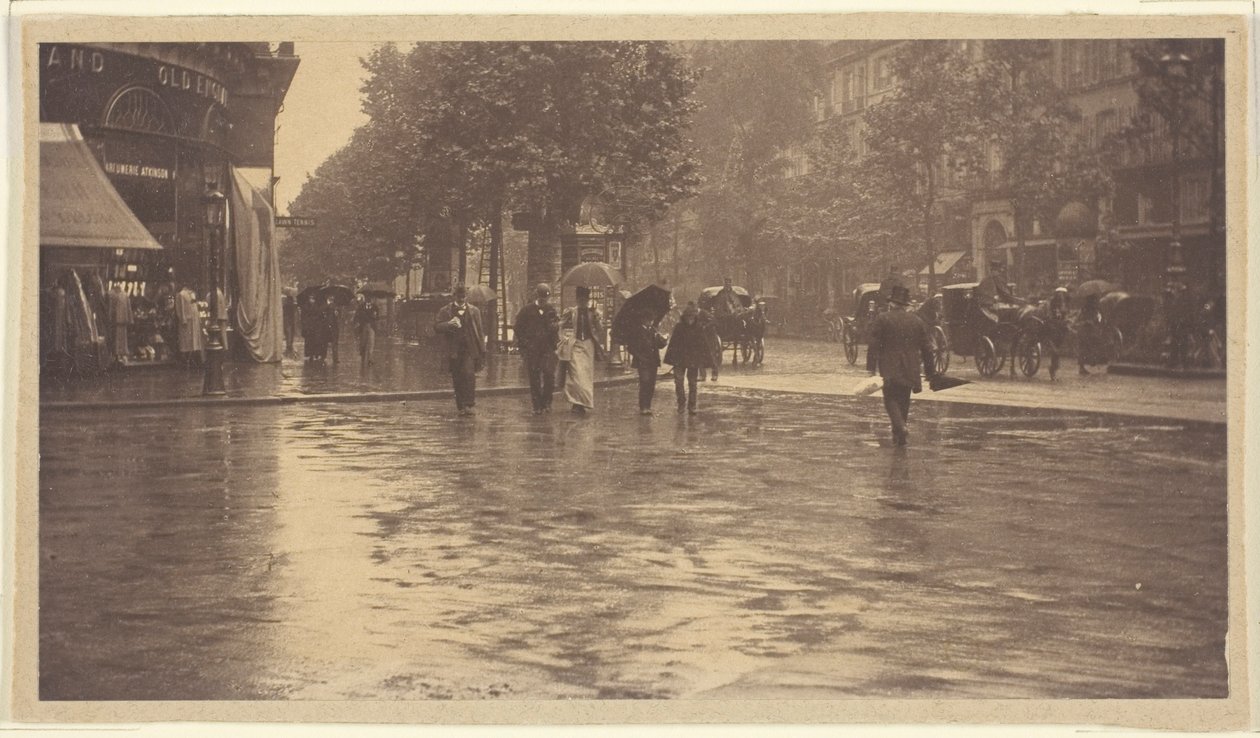 Een natte dag op de boulevard, Parijs door Alfred Stieglitz
