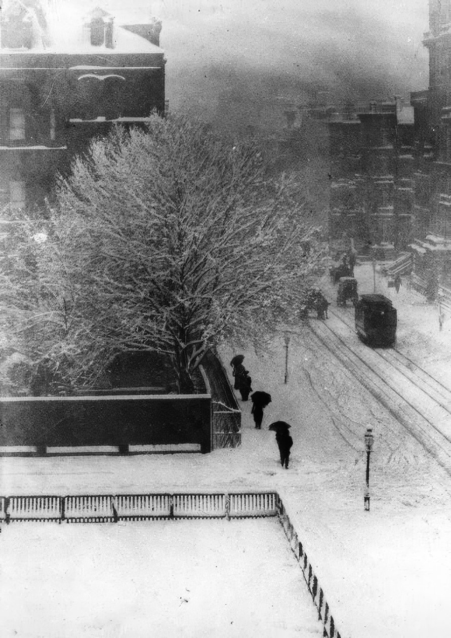New York, Straatbeeld / Foto 1907 door Alfred Stieglitz