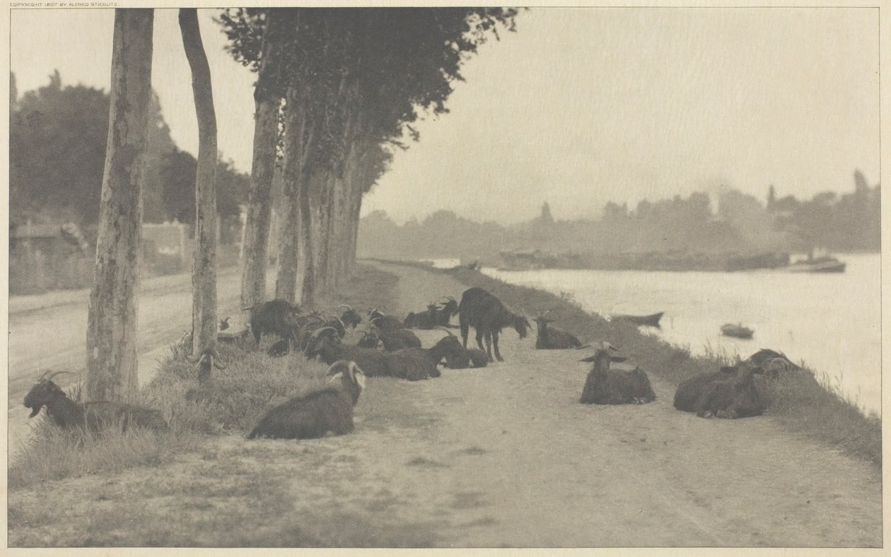 Aan de Seine—Bij Parijs, 1894, gedrukt 1897 door Alfred Stieglitz