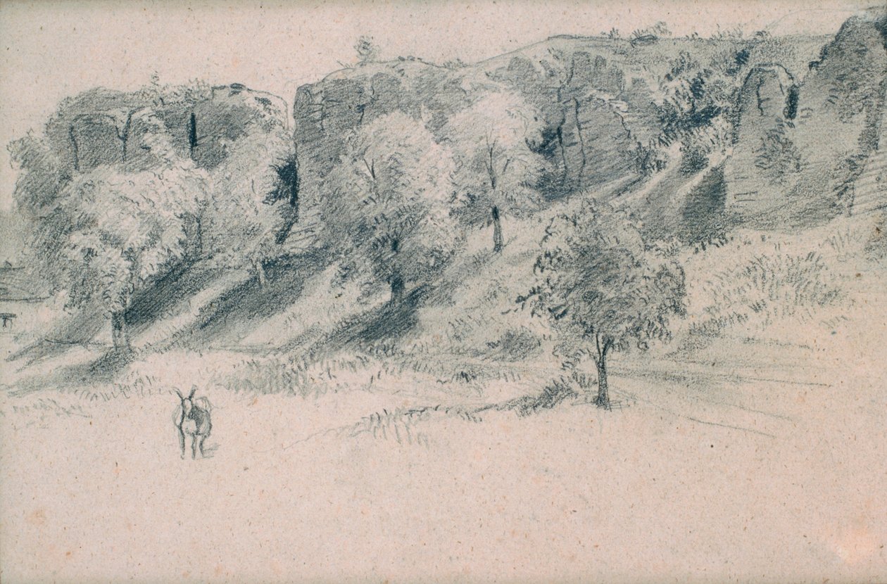 Landschap door Alfred Victor de Vigny