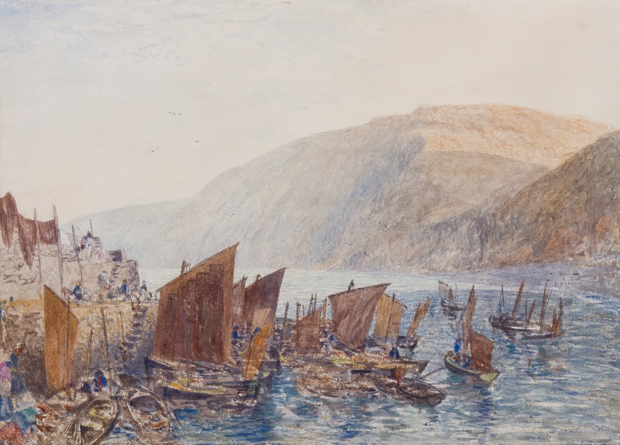 Clovelly Haven door Alfred William Hunt