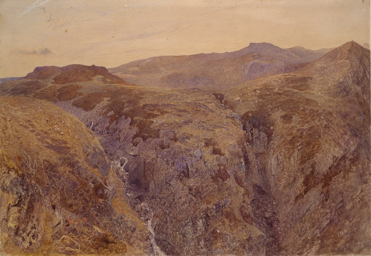 Welsh landschap door Alfred William Hunt