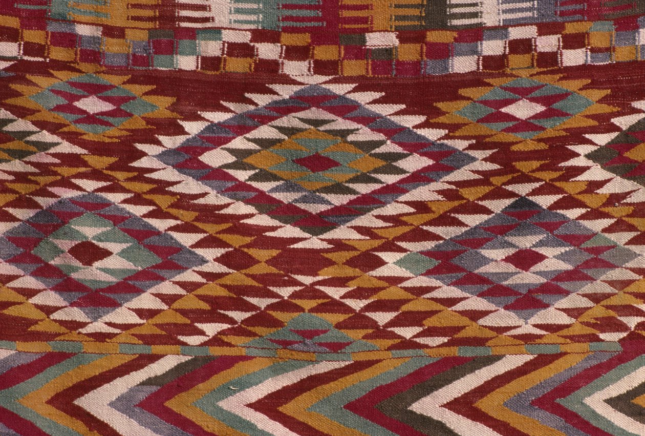 Tapijt uit de Mzab-vallei (wol) (detail) door Algerian School