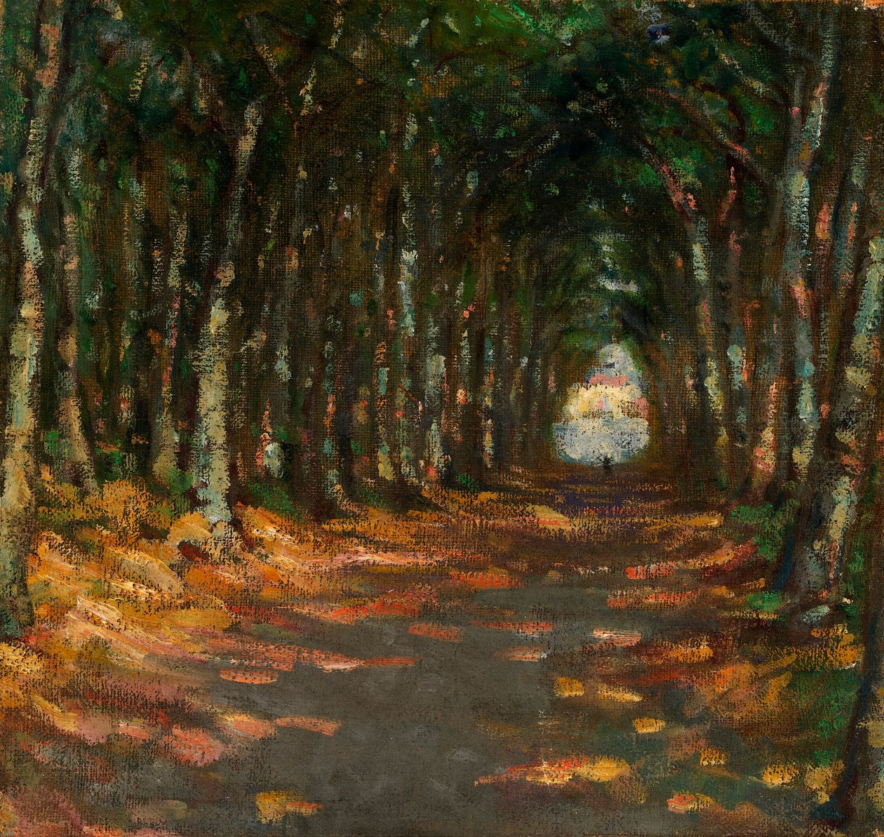 Allee in het park door Alice Pike Barney